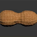 Whole Shelled Peanut Plant Seed With Orange Textured Surface On Dark Background And Reflection