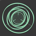 Modern Circular Ring Chandelier With Sleek Metallic Finish And Illuminated Design For Contemporary Interior