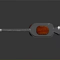 Red Handle Axe With Metal Blade And Worn Design For Tool 3d model