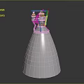 Aerospace Rocket Engine With White Conical Base And Silver Components