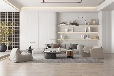 modern living room 3d model