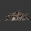 Pile of Various Metal Building Components with Mixed Shapes and Sizes