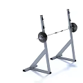 Sturdy Weight Rack with Barbell and Plates for Home Gym Fitness Training