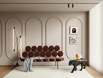 Leisure sofa double sofa 3d model