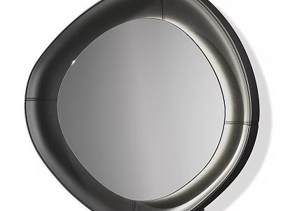 Modern Irregular Shape Mirror With Sleek Black Frame And Contemporary Design 3d model