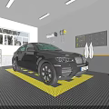 Spacious Bright Modern Indoor Car Parking Lot With Complete Car Cleaning And Maintenance Facilities
