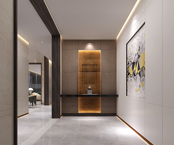 Modern foyer 3d model