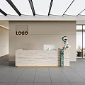 Modern Front Desk 3d model