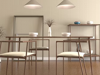Modern Restaurant Table Combination Simple Style 3d model