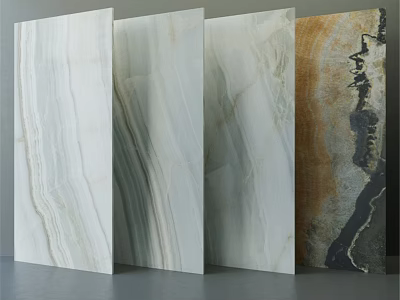 Natural Marble Panels With Various Textured Patterns For Home Interior Design 3d model
