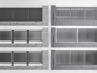 Courtyard door community side door secondary entrance door garden door 3d model