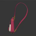 Cute Pink And White Small Handbag With Bow Detail And Logo Accent