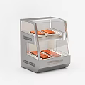 Stainless Steel Double Layer Glass Door Kitchen Food Warmer Display Cabinet For Bread