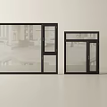 Modern Black Aluminum Casement Windows With Clear Glass In Three Sizes