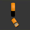 Two Orange Popsicles With One Bitten On Wooden Sticks