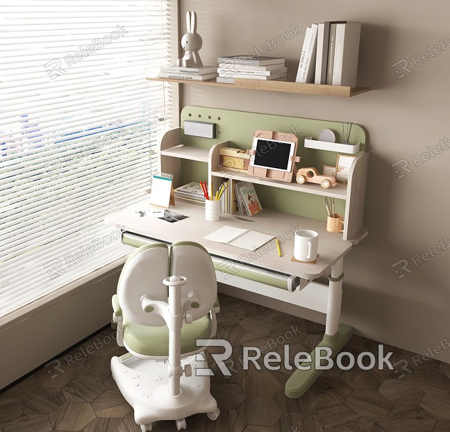 Modern Children's Study Table Modern Study Table and Chair Lifting Table Lifting Table and Chair model