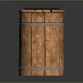 Wooden Barrel Household Storage Container with Handles and Rope Wrapped Design