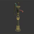 Classic Vintage Metal Garden Water Pump With Hand Operated Design For Ornamental Decoration