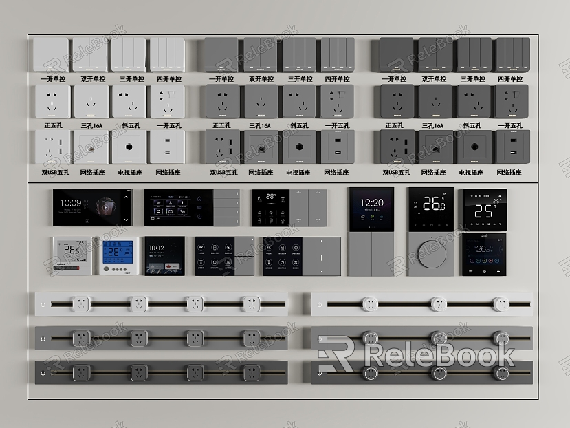 Modern switch switch socket combination intelligent switch panel switch panel socket model