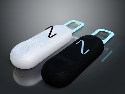 Practical Daily Use Household Items With White And Black Design N Logo And Textured Surface 3d model