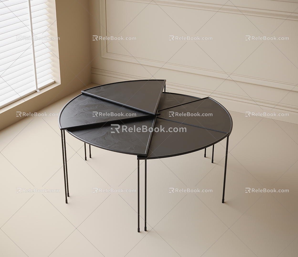 Modern round coffee table 3d model