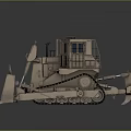 Heavy Duty Bulldozer With Enclosed Cab And Blade
