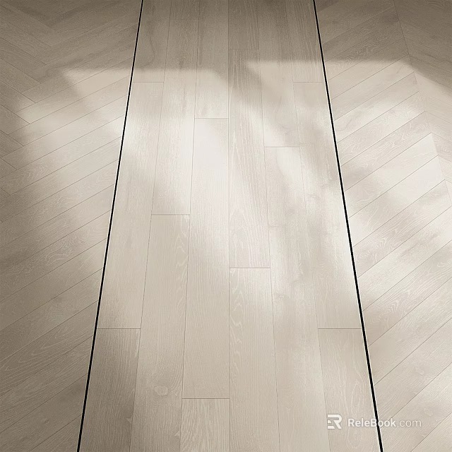 Light Colored Wood Flooring In Modern Style Layout 3d model
