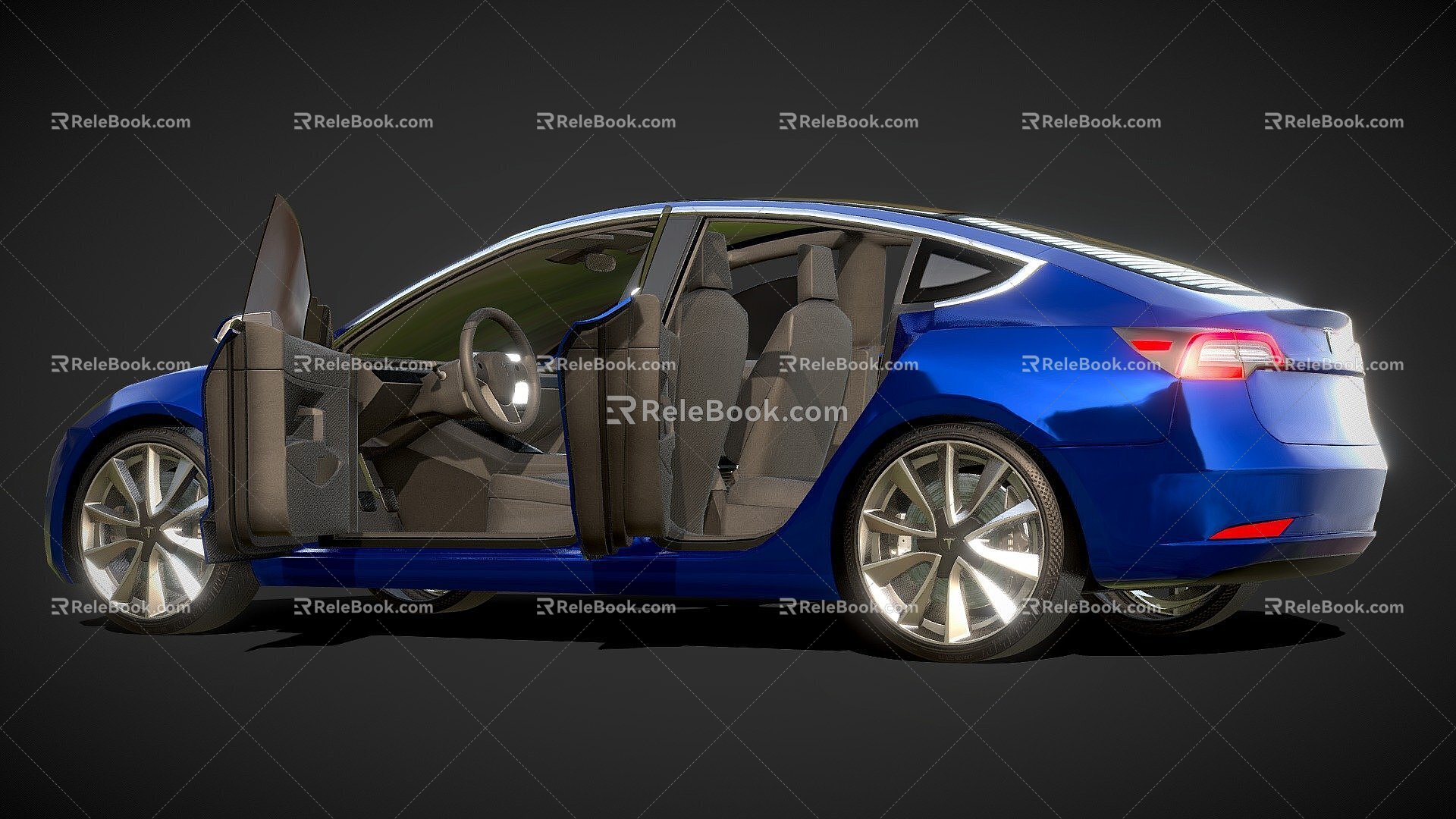 The Tesla car 3d model