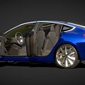 The Tesla car 3d model