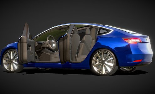 The Tesla car 3d model