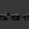 Two Functional Off Road Vehicles With Open Structures 3d model