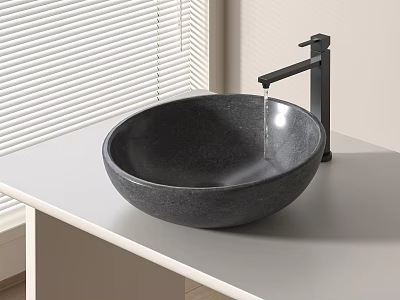 Basin modern stone trough basin wash basin 3d model