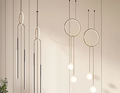 Modern chandelier 3d model