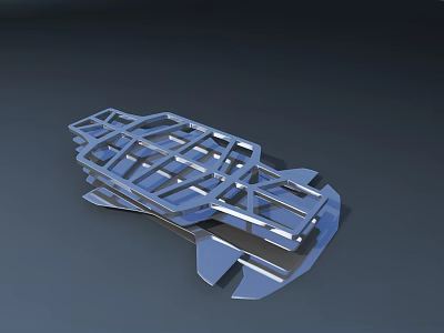 Modern Garden Landscape Metal Structure With Geometric Framework And Open Design 3d model