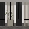 Modern Room Dividers With Vertical Slats Wooden Accents And Neutral Tones For Contemporary Interior Spaces