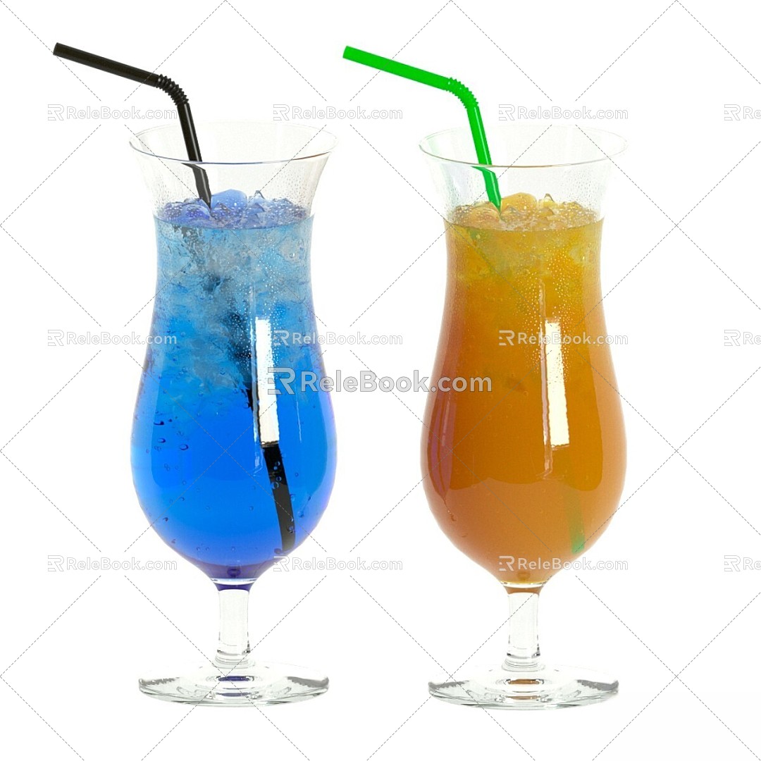 Food Cocktail Drinks Ice Cold Drinks 3d model