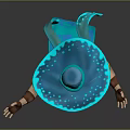 Fantasy Adventure Game Character With Blue Hat Red Hair Turquoise Outfit And Purple Scarf Design