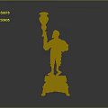 Brass Human Figure Candle Holder Furniture With Decorative Base And Intricate Design