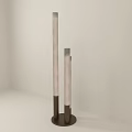 Modern Floor Lamp With Three Light Poles of Different Heights and Dark Base