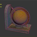 Decorative Globe Ornament Set with Metal Stand and Stable Base for Home Decor