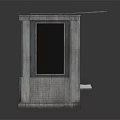 Modern Outdoor Wooden Furniture With Flat Roof Side Windows and Square Base