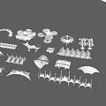Industrial Equipment Components Showcasing Diverse 3D Model Designs And Intricate Structures