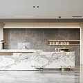 Modern Front Desk Hall Front Desk 3d model