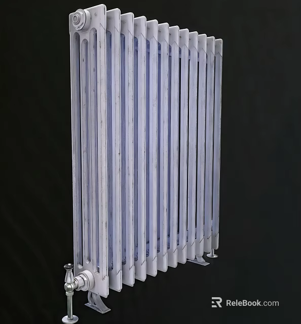White Commercial Radiator Equipment For Efficient Heating In Business Areas 3d model 