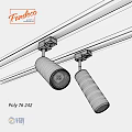 Modern Track Mounted Black And White Downlights And Spotlights For Interior Lighting