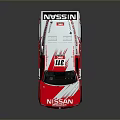 Red Nissan Racing Pickup Truck With 311 Number And Rear Spoiler Design