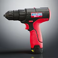 Red Cordless Electric Drill With Digital Display And Ergonomic Grip Power Tool 3d model