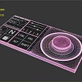 portable synthesizer mixer reverberator tuner mixer mixing equipment 3d model