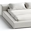 Modern Simple Design Double Bed With Soft Fabric Upholstery And Comfortable Mattress