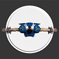 3D Game Character Blue Top Red Skirt White Socks Wrist Hair Accessories On White Base